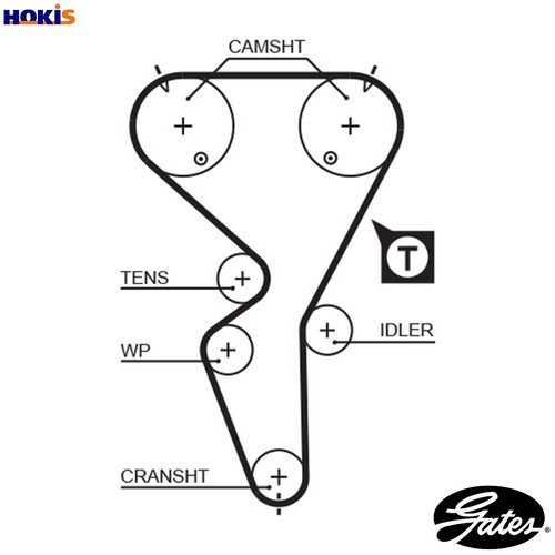 Timing belt 5458xs - for, peugeot