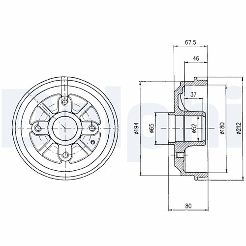 For delphi bf324 brake - bf324, drum