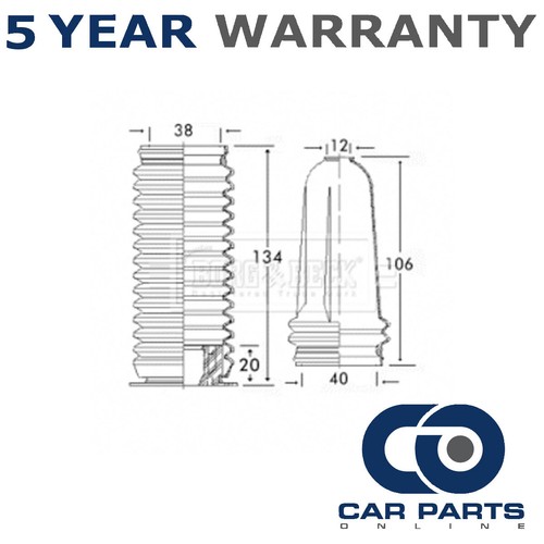 Steering rack boot set front - boot,