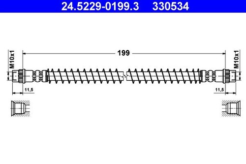 Brake hose for - peugeot, 106