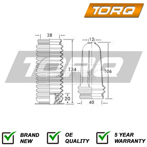 Steering rack boot set front - boot,