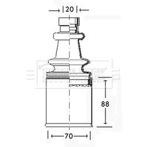 Borg beck drive shaft bellow - &,